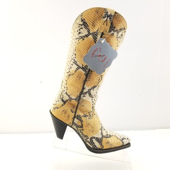 Twisted X Women's  Simulated Snake Skin Cowboy Western Boots Size 7.5B - Picture 7 of 16